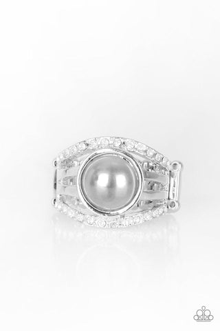 A Big Break - Silver - Pearl Paparazzi Ring