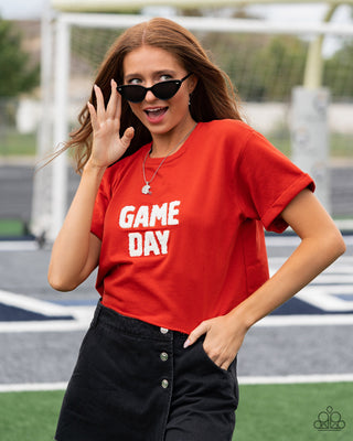 Touchdown Twinkle - White - Rhinestone Encrusted Football Helmet Paparazzi Short Necklace - Black Diamond Exclusive