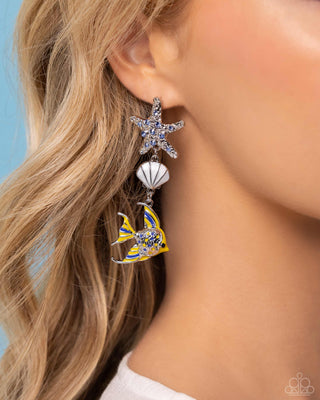 Under the Reef - Multi - Starfish, Seashell, Angel Fish Paparazzi Post Earrings