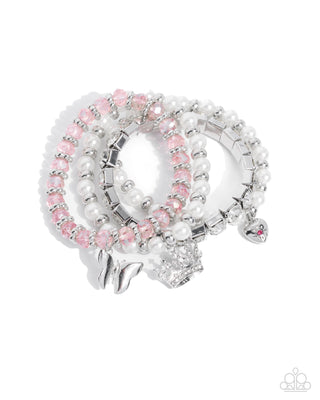 Feminine Charm - Pink - Paparazzi Stretchy Bracelet - 2024 Dare to Dream Convention Exclusive