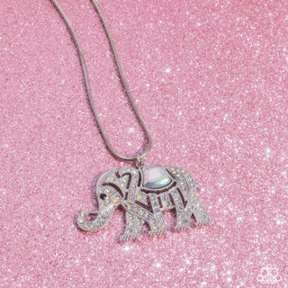 Unforgettable Shimmer - Multi - Elephant Paparazzi Necklace - Empire Diamond Exclusive