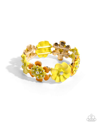 Complete Look - Botanic Beginner Necklace & Exhilarating Elegance - Yellow Flower - $10 Set