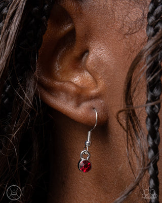 Complete Look - Terrific Trio Necklace & Thrilling Trio Bracelet - Red - $10 Set