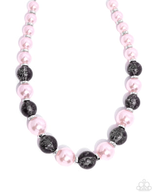 Complete Look - Lacy Lady Necklace & Lacy Leisure Bracelet - Pink Bead - $10 Set