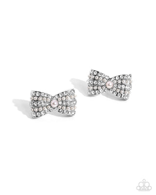 Complete Look - Admirable Aria Bracelet & Adorable Aria Earrings - Pink Bow - $10 Set