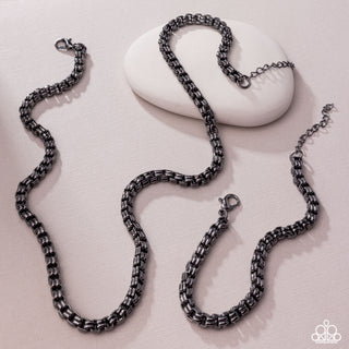 Complete Look - Alternative Appeal Necklace & Alternative Approach Bracelet - Gunmetal Urban Set