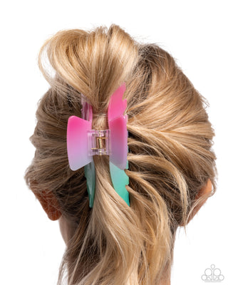 Faded Fantasy - Multi - Ombre Rainbow Paparazzi Claw Hair Clip