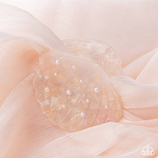 Coastal Campaign - Multi - Iridescent with White Pearl Seashell Paparazzi Hair Claw Clip