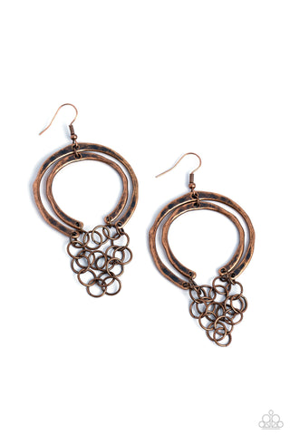 Don't Go CHAIN-ing - Copper - Chain Paparazzi Fishhook Earrings