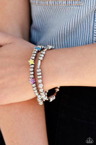 Charming Campaign - Multi - Charm Bead Paparazzi Stretchy Bracelet