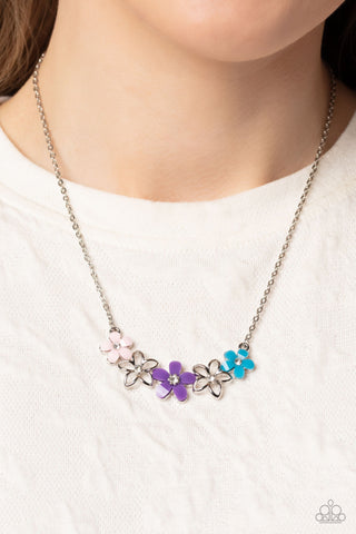 WILDFLOWER About You - Purple - Flower Paparazzi Short Necklace