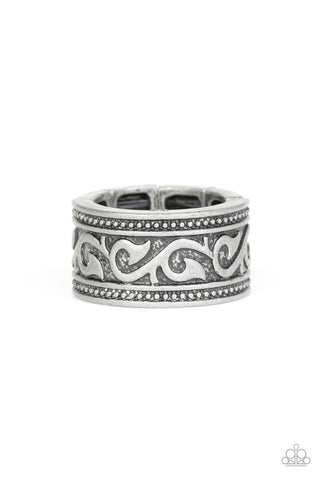 Vine of Valor - Silver - Paparazzi Men's Ring