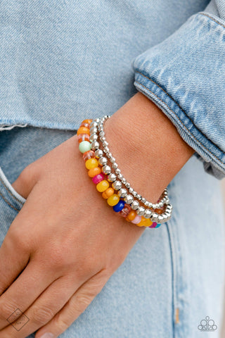 Standout Sensation - Multi - Colors Bead Paparazzi Stretchy Bracelet - June 2023 Sunset Sightings