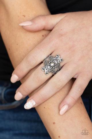 Artisan Artifice - Silver - Filigree Paparazzi Ring