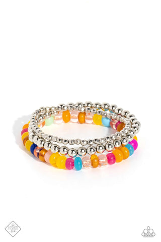 Standout Sensation - Multi - Colors Bead Paparazzi Stretchy Bracelet - June 2023 Sunset Sightings