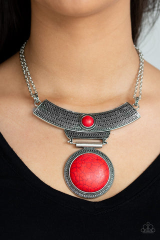 Lasting EMPRESS-ions Red Paparazzi Necklace