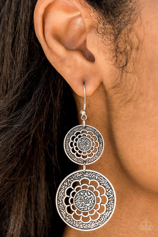 Merry Marigolds Silver Paparazzi Earrings