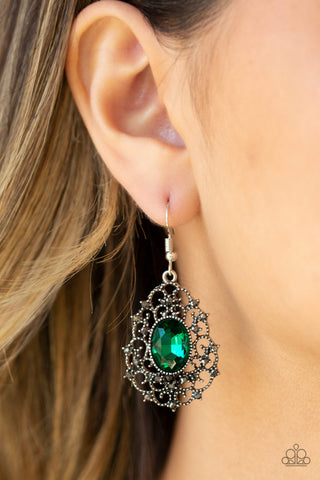 Regal Razzle Green Paparazzi Earrings