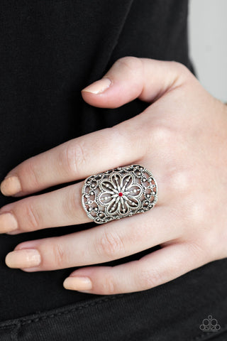 Majestic Mandala Red Paparazzi Ring