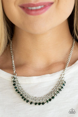 Glow and Grind Green Paparazzi Necklace