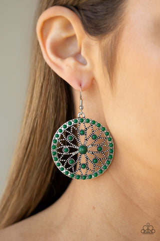 Merry Mandalas Green Paparazzi Earrings