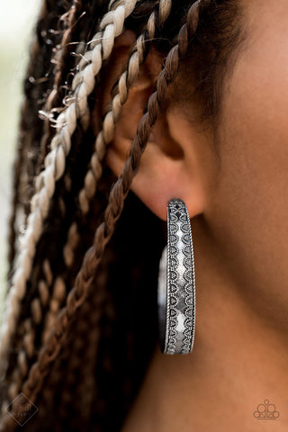 Textured Treasure Silver Paparazzi Earrings