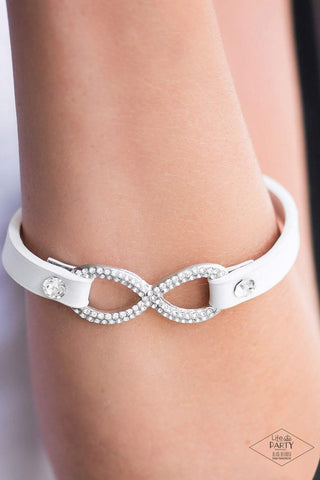 Innocent Till Proven GLITZY! White Paparazzi Bracelet