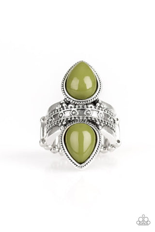 New Age Leader Green Paparazzi Ring