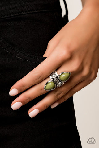 New Age Leader Green Paparazzi Ring