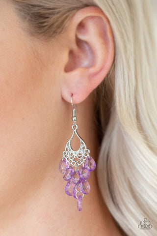 What Happens in Maui Purple Paparazzi Earrings