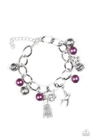 Lady Love Dove Purple Paparazzi Bracelet