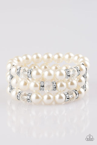 Undeniably Dapper White Paparazzi Bracelet