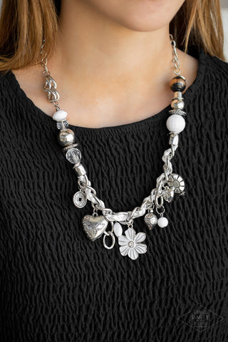 Charmed, I Am Sure White Paparazzi Necklace