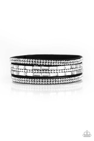 Rhinestone Rock Star Black Paparazzi Bracelet