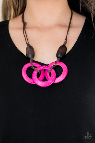 Bahama Drama Pink Paparazzi Necklace