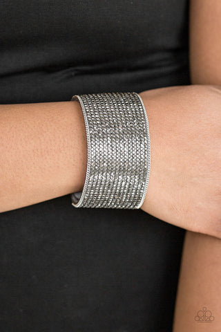 Glitter Gossip Silver Paparazzi Bracelet