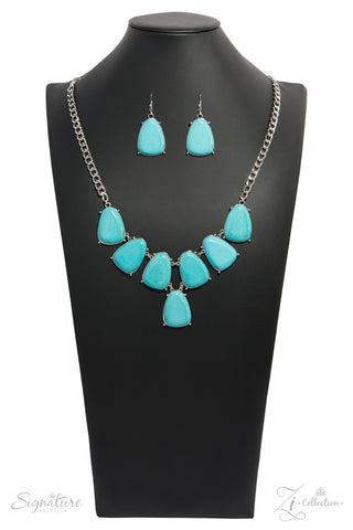 The Geraldine 2018 Zi Collection Turquoise Paparazzi Necklace