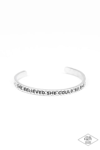 She Believed She Could Silver Paparazzi Bracelet