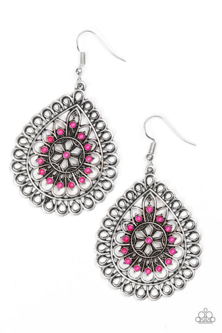 Sweet as Spring Pink Paparazzi Earrings