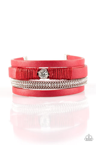 Catwalk Craze Red Paparazzi Bracelet