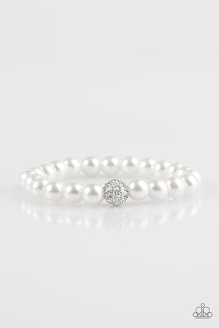 I'm Here for the Bride White Paparazzi Bracelet