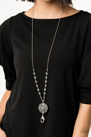 Everyday Enchantment White Paparazzi Lanyard Necklace