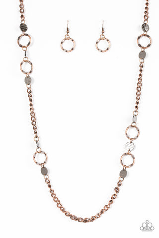 Stylishly Steampunk Copper Paparazzi Necklace