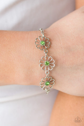 Dancing Daffodils Green Paparazzi Bracelet