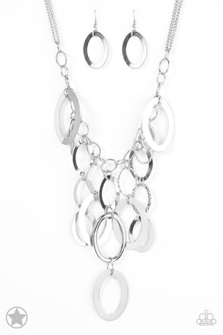A Silver Spell - Silver - Oval Rings Paparazzi Necklace