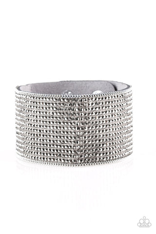 Glitter Gossip Silver Paparazzi Bracelet