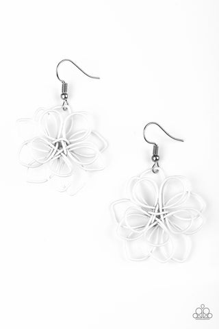 Springtime Serenity White Paparazzi Earrings