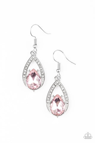Gatsby Grandeur Pink Paparazzi Earrings