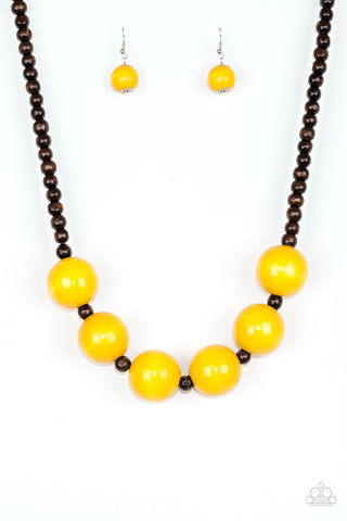 Oh My Miami Yellow Paparazzi Necklace