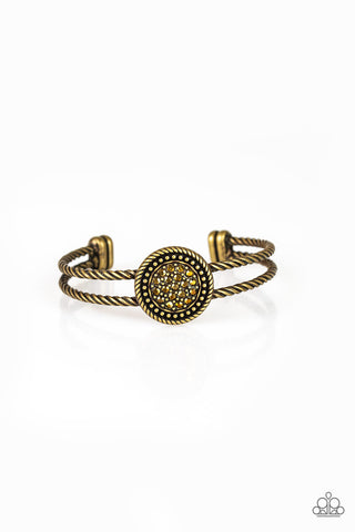 Definitely Dazzling Brass Paparazzi Bracelet